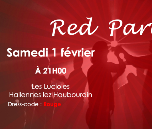 Bandeau soirée danse rock red party du 1ier février 2019